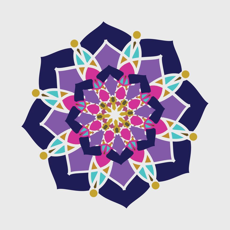 traditioneel sier- mandala achtergrond voor yoga, geestelijk en festivals vector