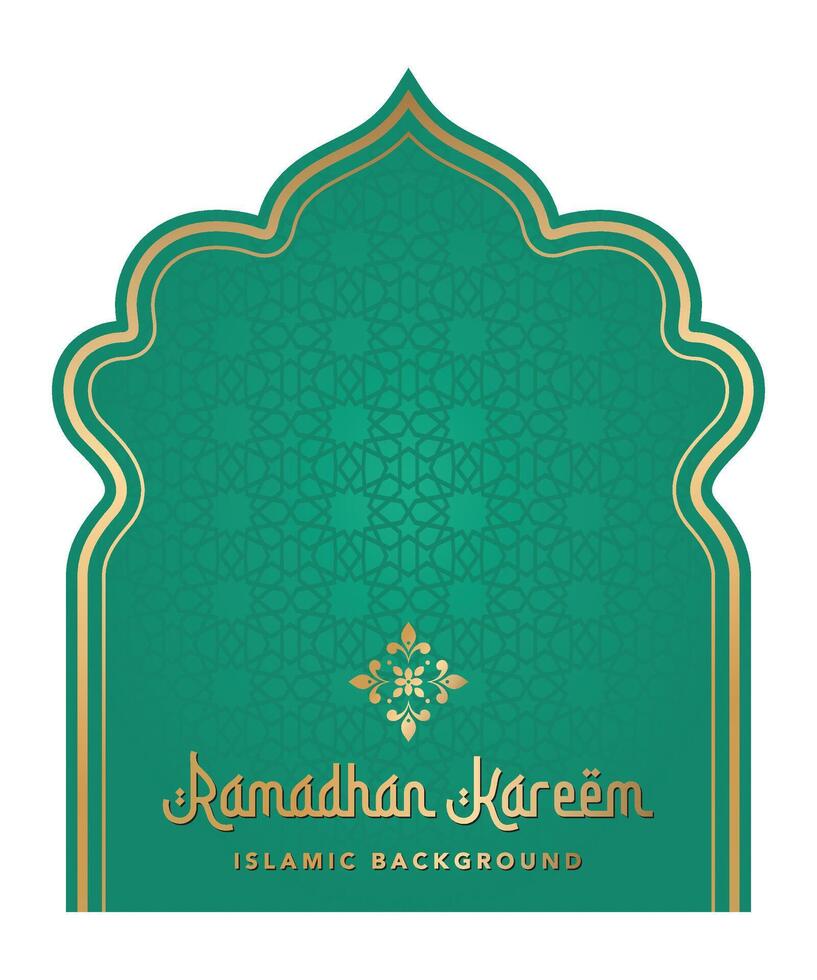 luxe Islamitisch achtergrond met decoratief ornament kader vector