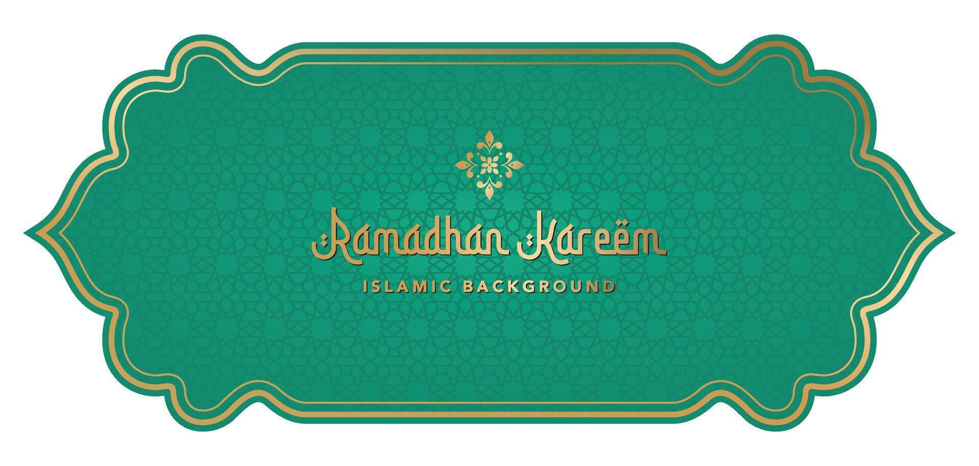 luxe Islamitisch achtergrond met decoratief ornament kader vector