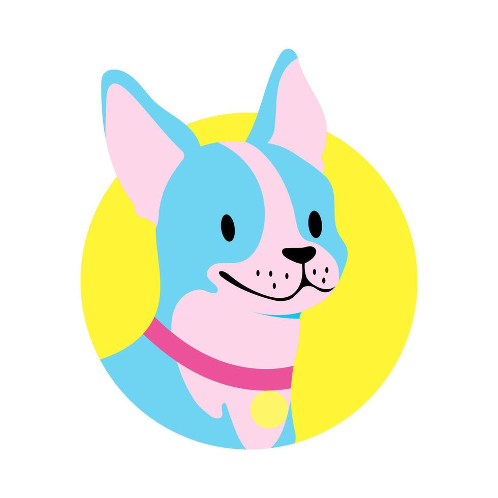 schattig tekenfilm hond. vector illustratie in vlak stijl. voor logo, afdrukken, kaart, poster, kleding ontwerp