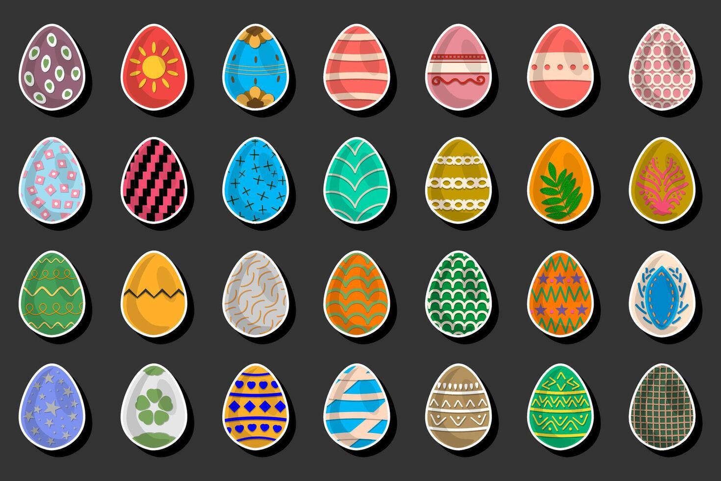 illustratie Aan thema viering vakantie Pasen met jacht kleurrijk helder eieren vector