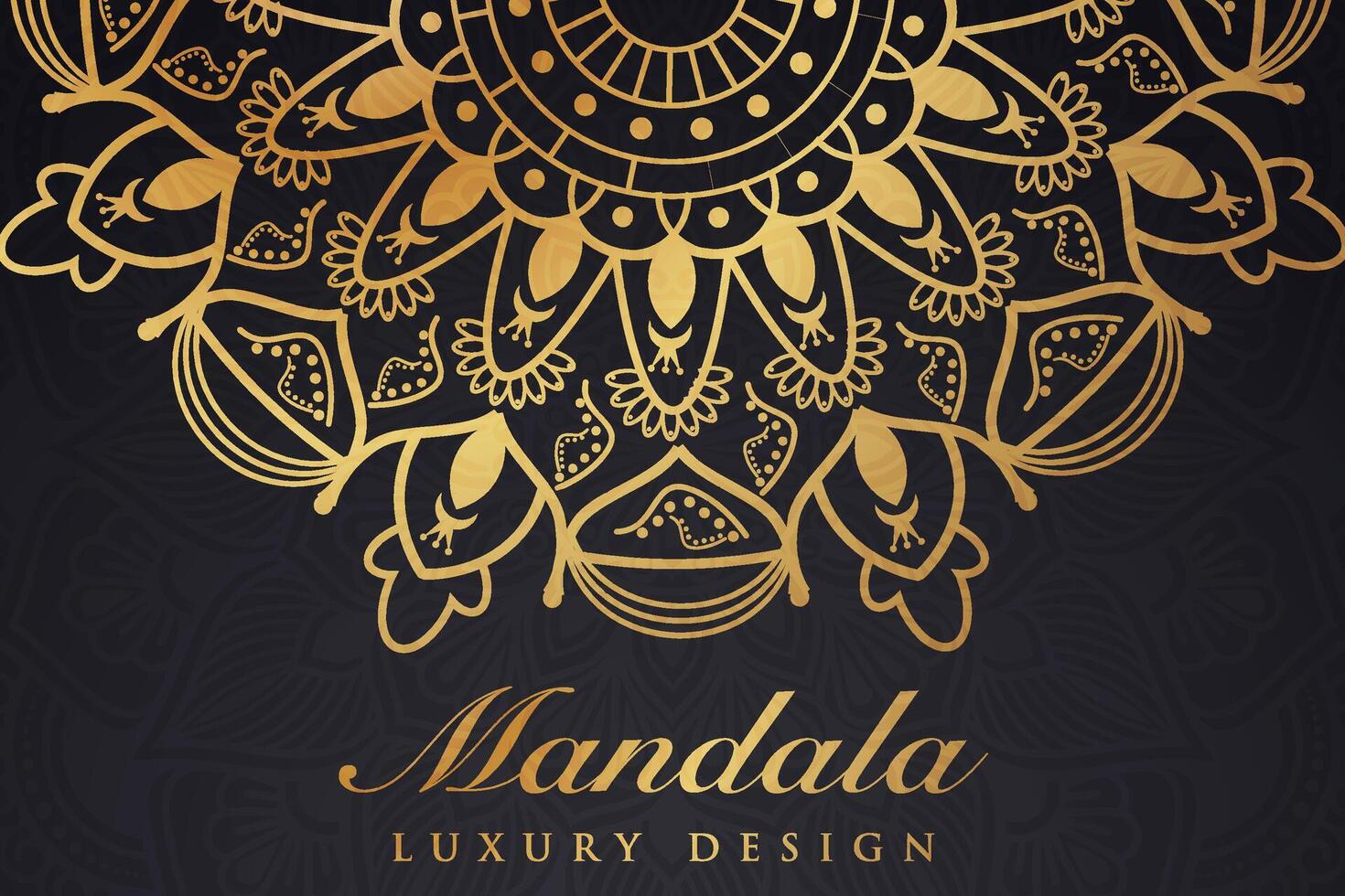 luxueus mandala patroon achtergrond, luxe mandala uitnodiging groet kaart ontwerp, circulaire patroon vector ontwerp,