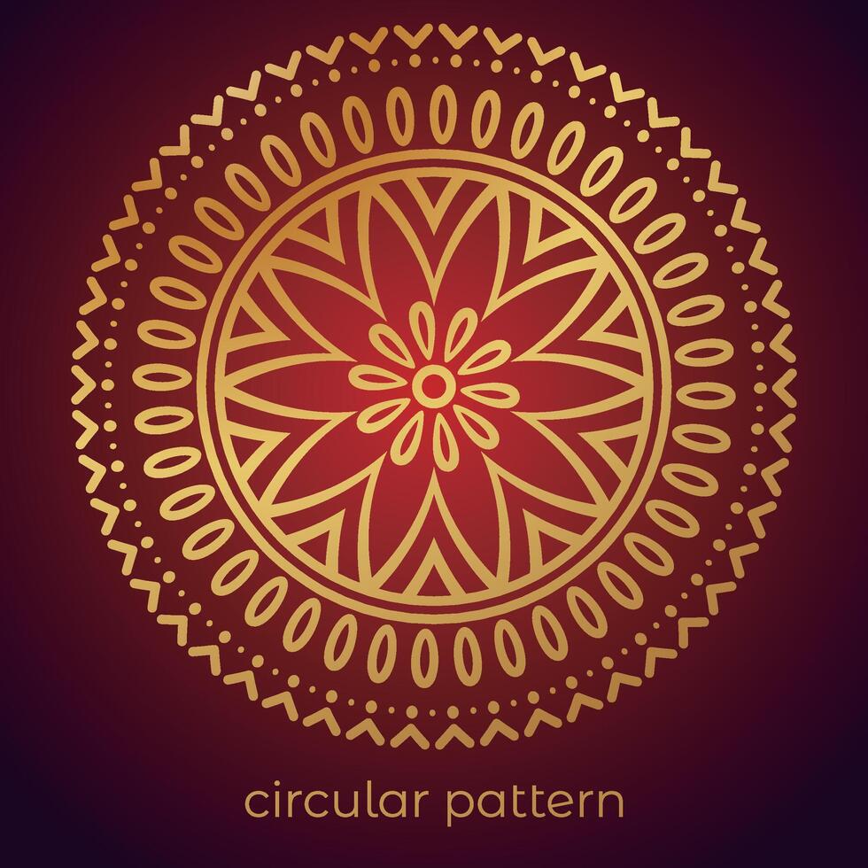 luxe mandala patroon achtergrond, circulaire patroon vector ontwerp