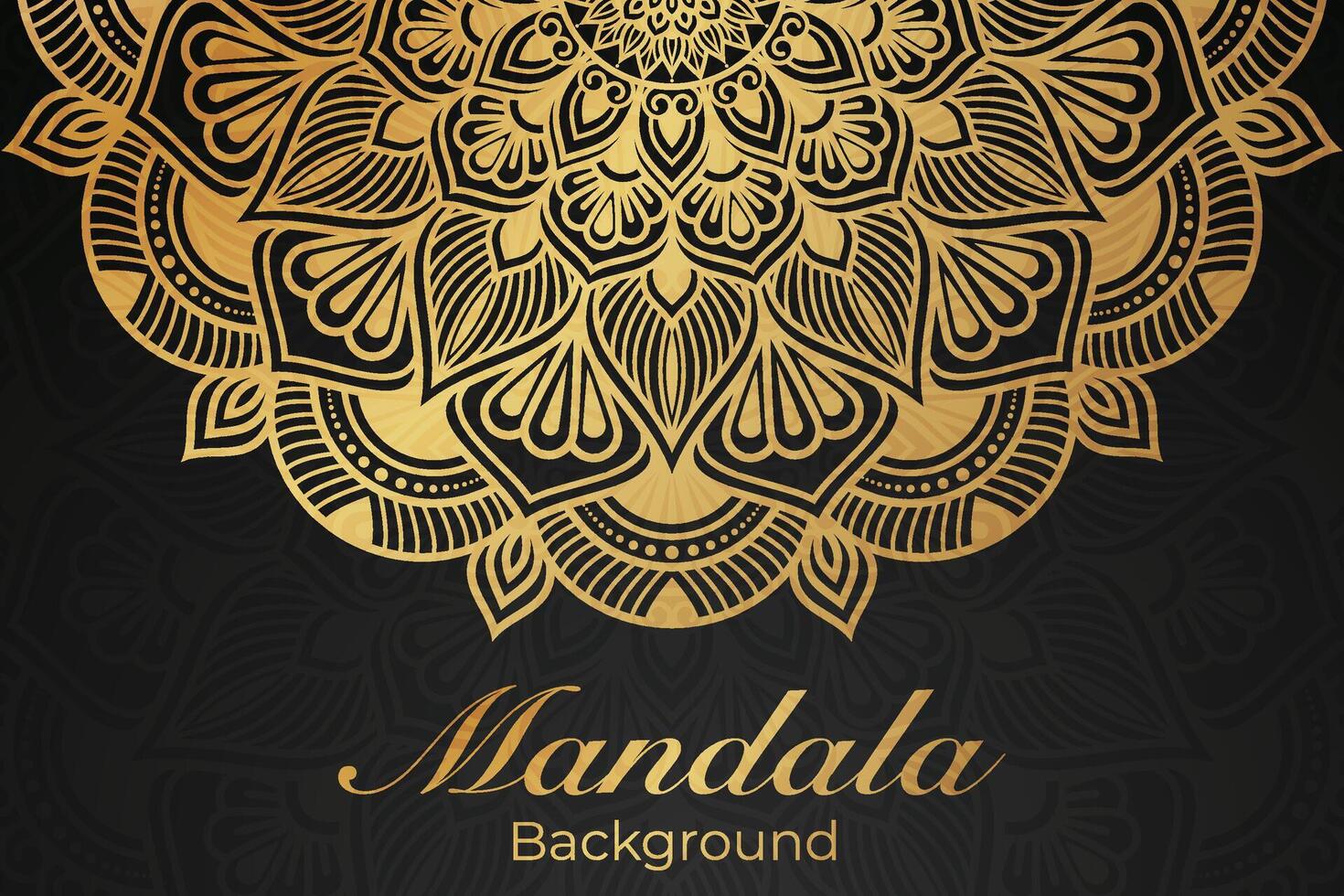 luxueus mandala patroon achtergrond, luxe mandala uitnodiging groet kaart ontwerp, circulaire patroon vector ontwerp,