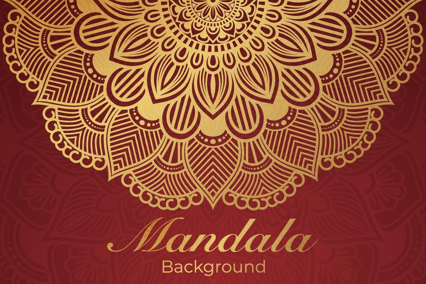 luxueus mandala patroon achtergrond, luxe mandala uitnodiging groet kaart ontwerp, circulaire patroon vector ontwerp,