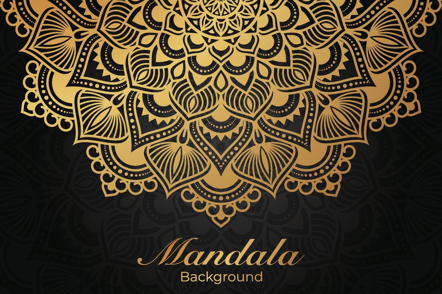 luxueus mandala patroon achtergrond, luxe mandala uitnodiging groet kaart ontwerp, circulaire patroon vector ontwerp,