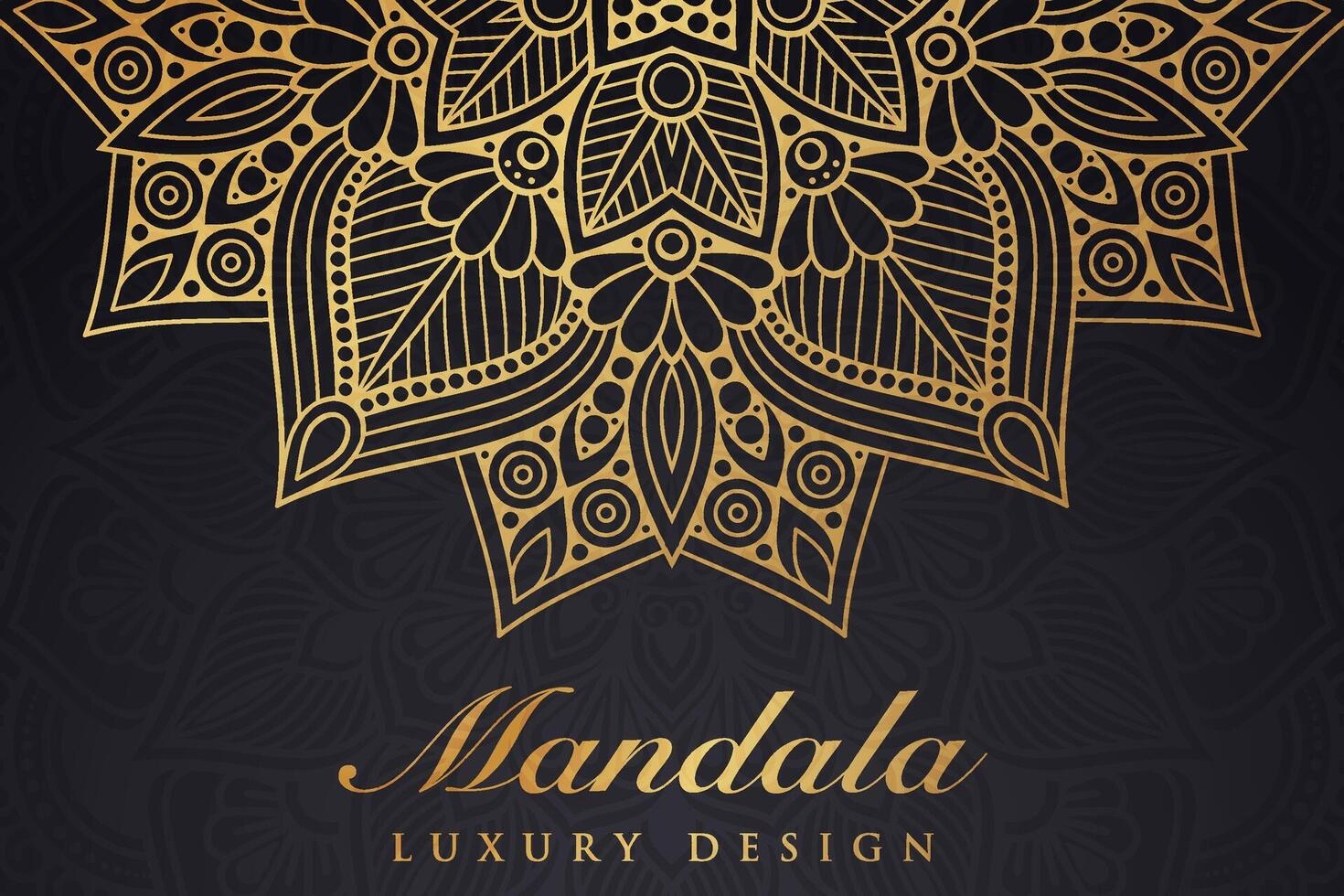 luxueus mandala patroon achtergrond, luxe mandala uitnodiging groet kaart ontwerp, circulaire patroon vector ontwerp,