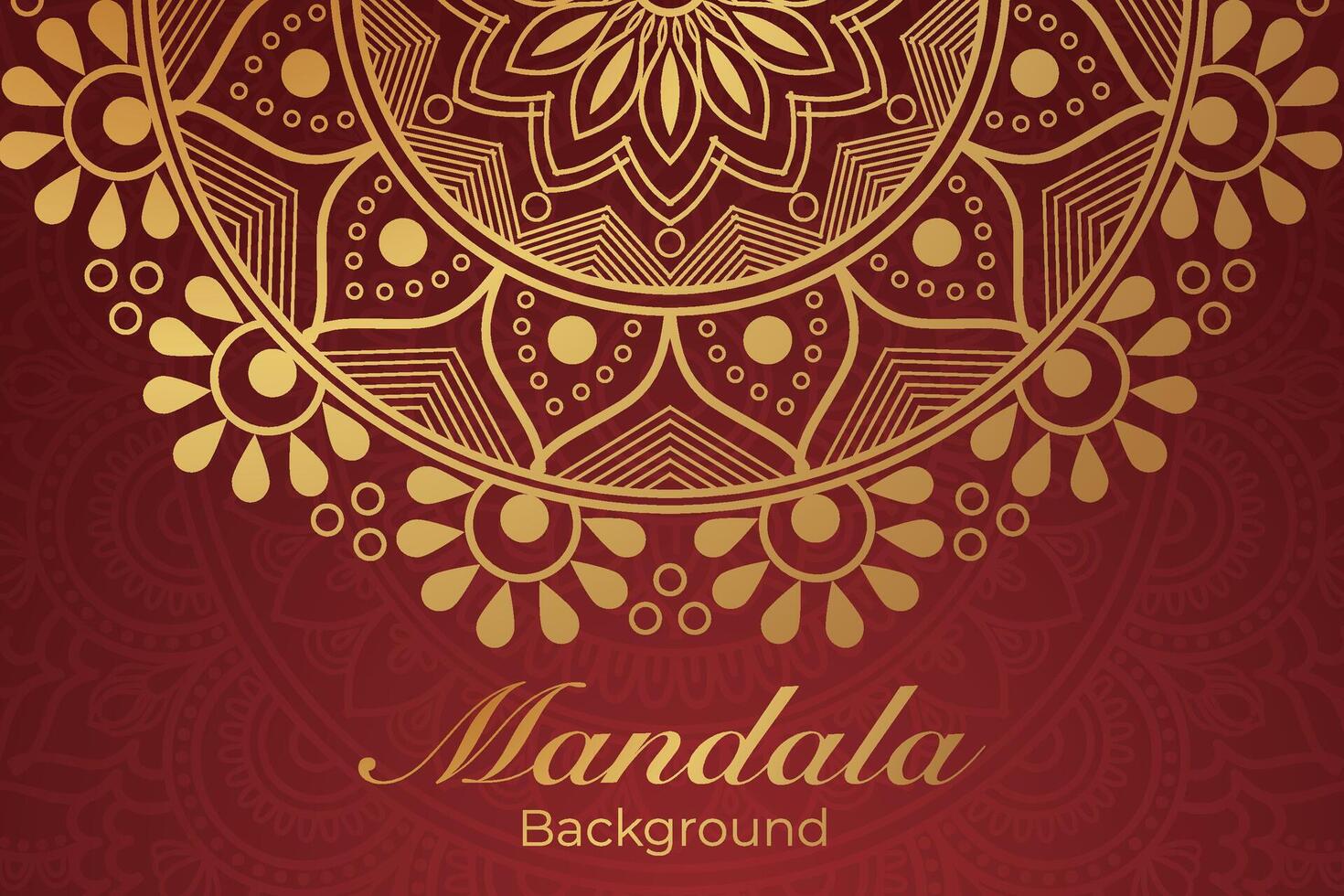 luxueus mandala patroon achtergrond, luxe mandala uitnodiging groet kaart ontwerp, circulaire patroon vector ontwerp,