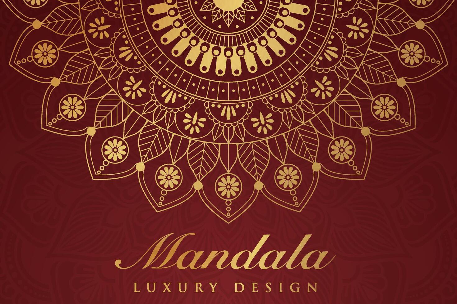 luxueus mandala patroon achtergrond, luxe mandala uitnodiging groet kaart ontwerp, circulaire patroon vector ontwerp,