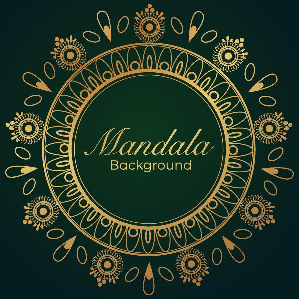 luxueus mandala patroon achtergrond, luxe mandala uitnodiging groet kaart ontwerp, circulaire patroon vector ontwerp,