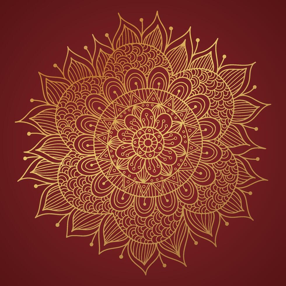 luxe mandala patroon achtergrond, circulaire patroon vector ontwerp