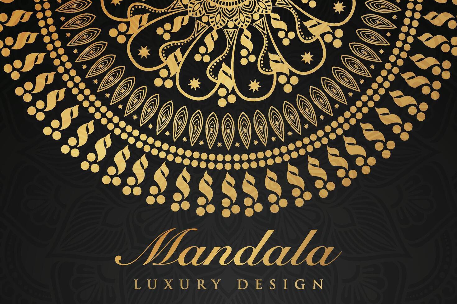 luxueus mandala patroon achtergrond, luxe mandala uitnodiging groet kaart ontwerp, circulaire patroon vector ontwerp,