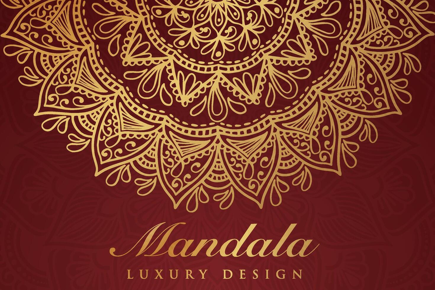 luxueus mandala patroon achtergrond, luxe mandala uitnodiging groet kaart ontwerp, circulaire patroon vector ontwerp,