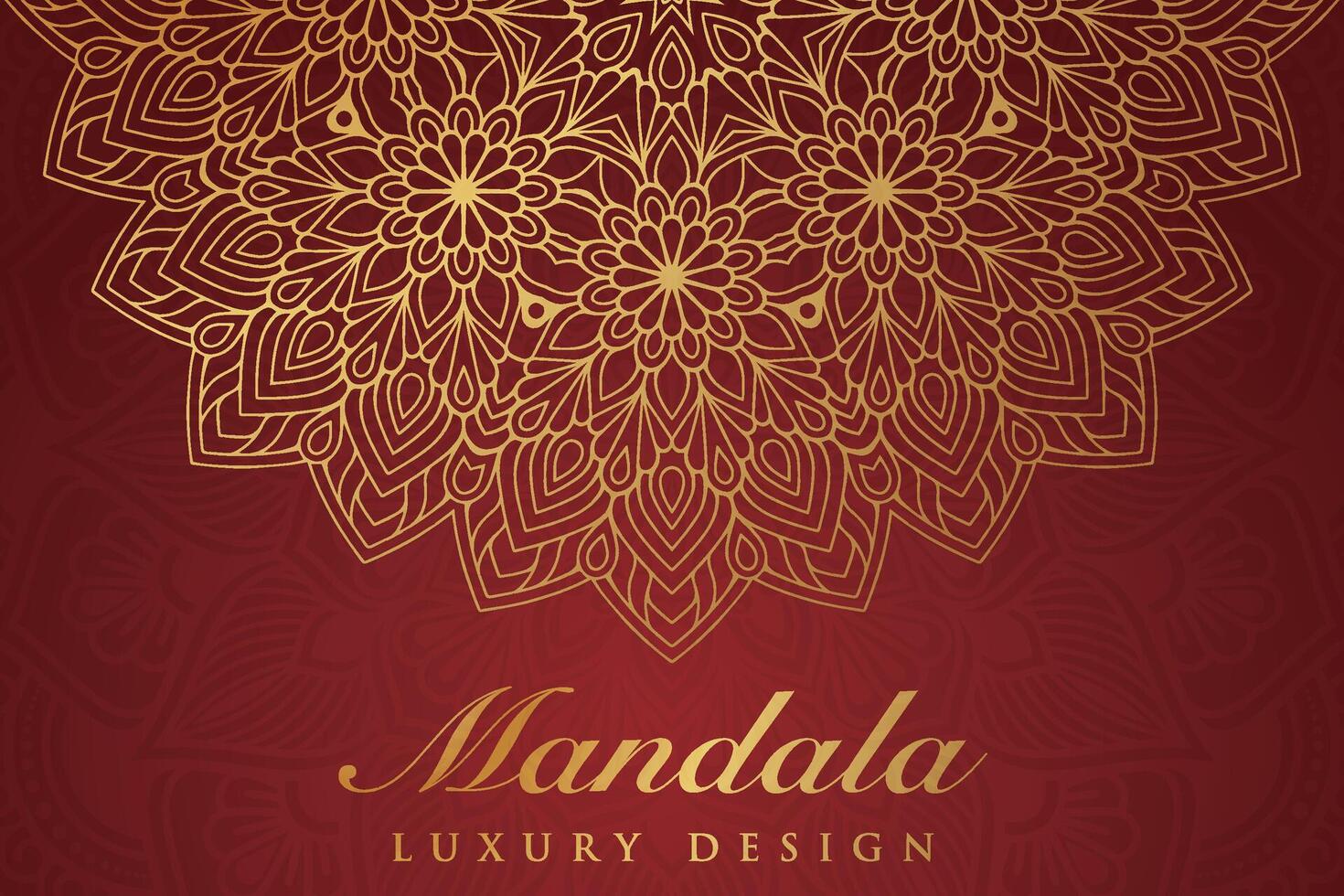 luxueus mandala patroon achtergrond, luxe mandala uitnodiging groet kaart ontwerp, circulaire patroon vector ontwerp,