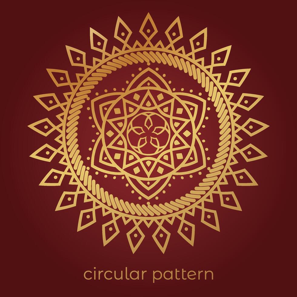 luxe mandala patroon achtergrond, circulaire patroon vector ontwerp