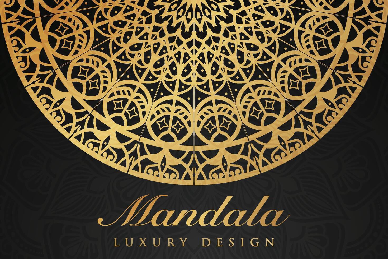 luxueus mandala patroon achtergrond, luxe mandala uitnodiging groet kaart ontwerp, circulaire patroon vector ontwerp,