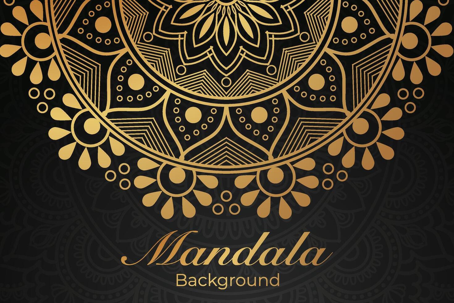 luxueus mandala patroon achtergrond, luxe mandala uitnodiging groet kaart ontwerp, circulaire patroon vector ontwerp,