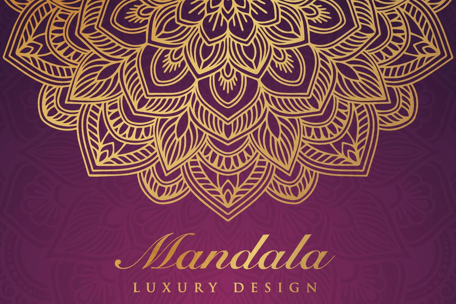 luxueus mandala patroon achtergrond, luxe mandala uitnodiging groet kaart ontwerp, circulaire patroon vector ontwerp,