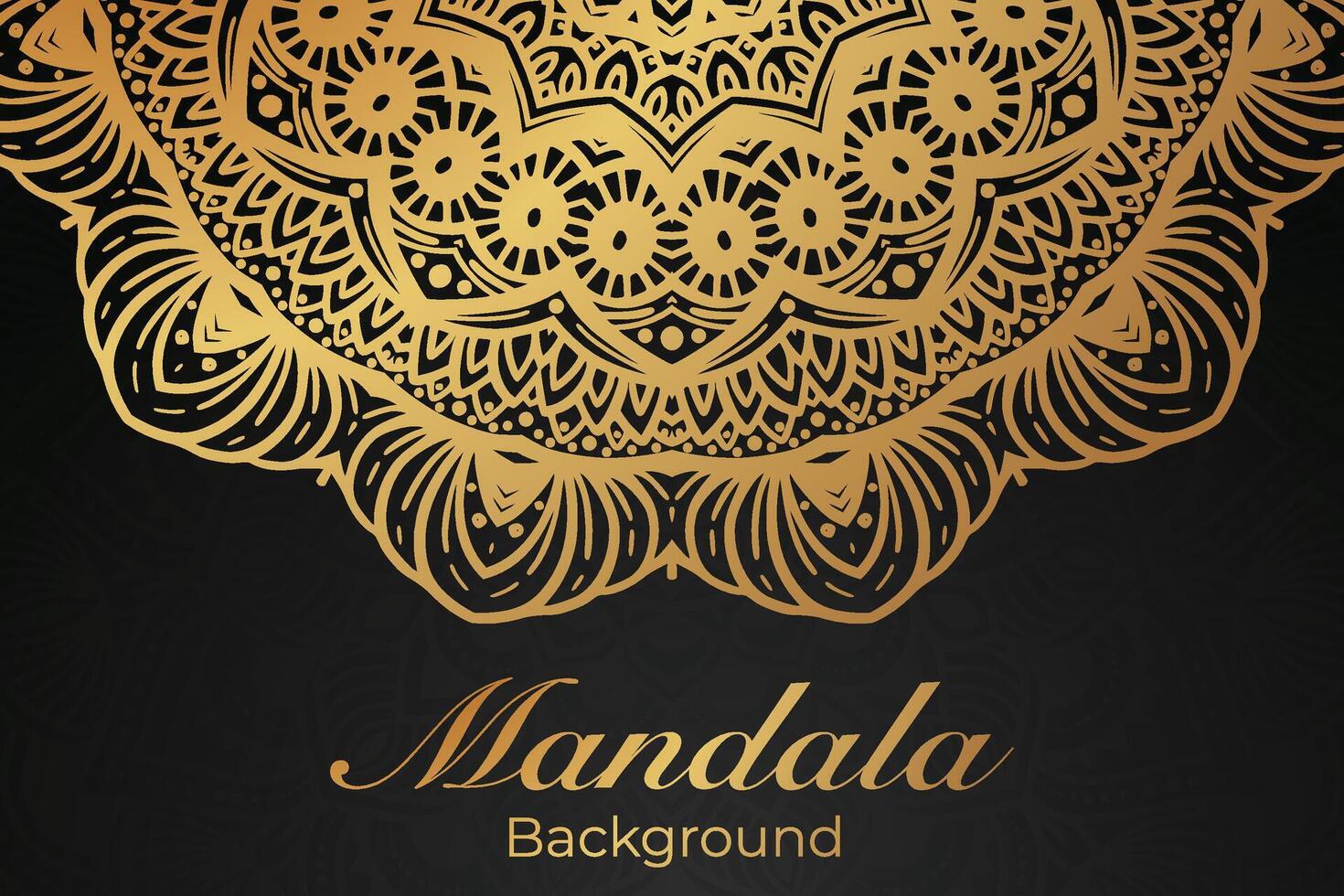 luxueus mandala patroon achtergrond, luxe mandala uitnodiging groet kaart ontwerp, circulaire patroon vector ontwerp,