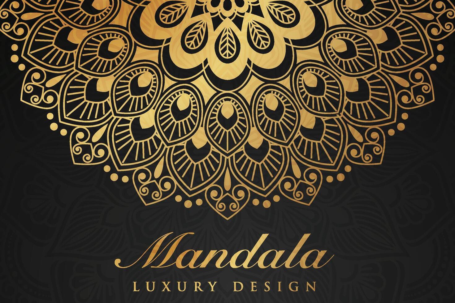 luxueus mandala patroon achtergrond, luxe mandala uitnodiging groet kaart ontwerp, circulaire patroon vector ontwerp,