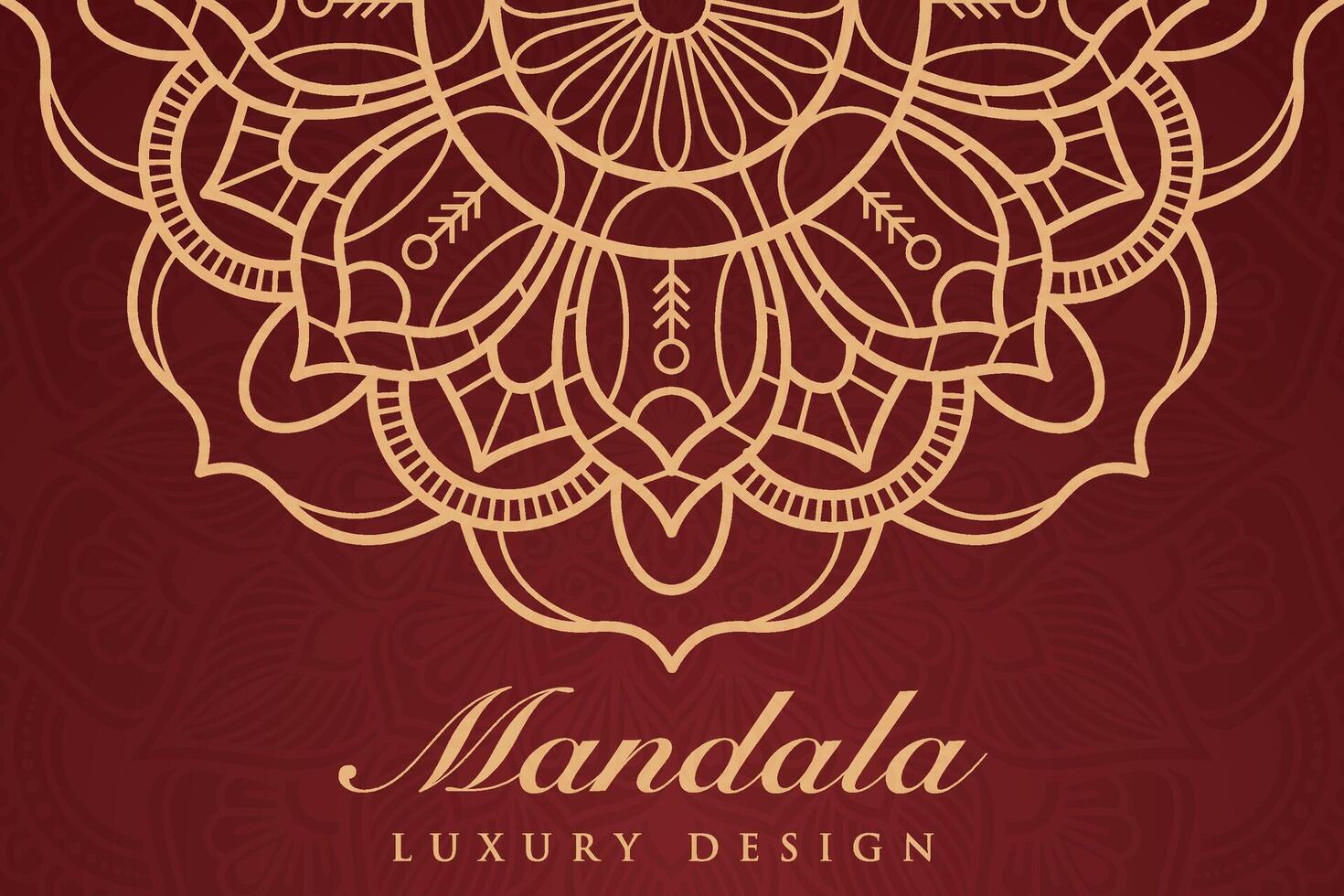 luxueus mandala patroon achtergrond, luxe mandala uitnodiging groet kaart ontwerp, circulaire patroon vector ontwerp,