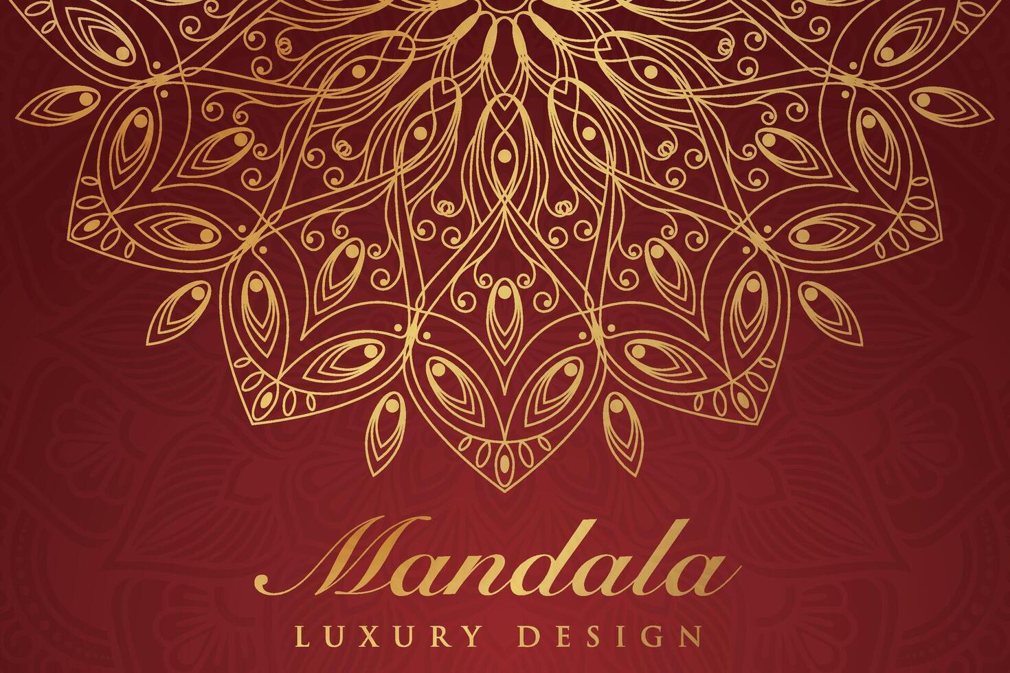 luxueus mandala patroon achtergrond, luxe mandala uitnodiging groet kaart ontwerp, circulaire patroon vector ontwerp,