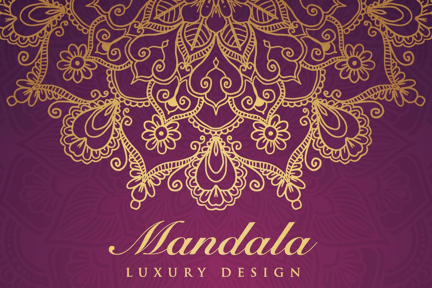 luxueus mandala patroon achtergrond, luxe mandala uitnodiging groet kaart ontwerp, circulaire patroon vector ontwerp,