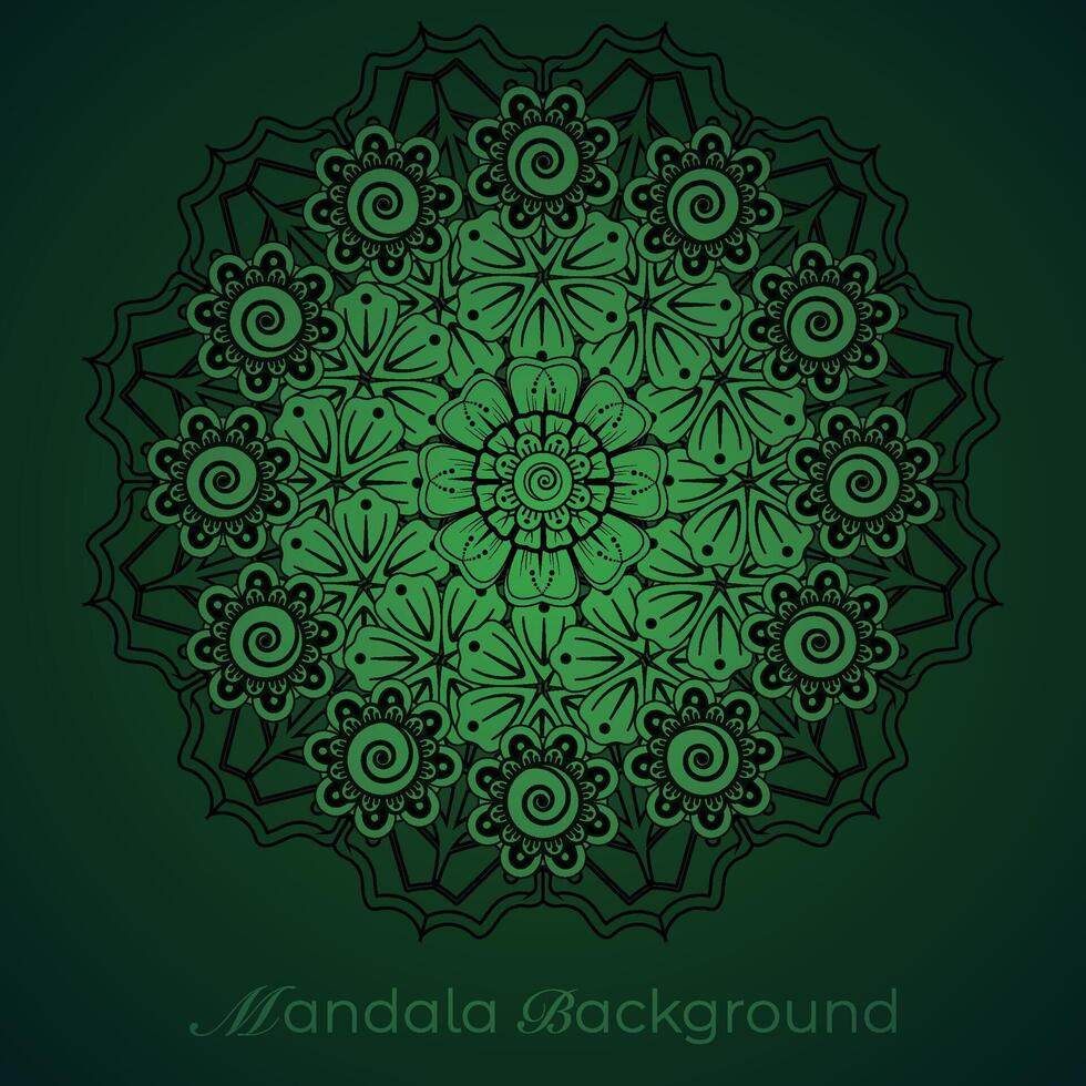 luxe mandala patroon achtergrond, circulaire patroon vector ontwerp