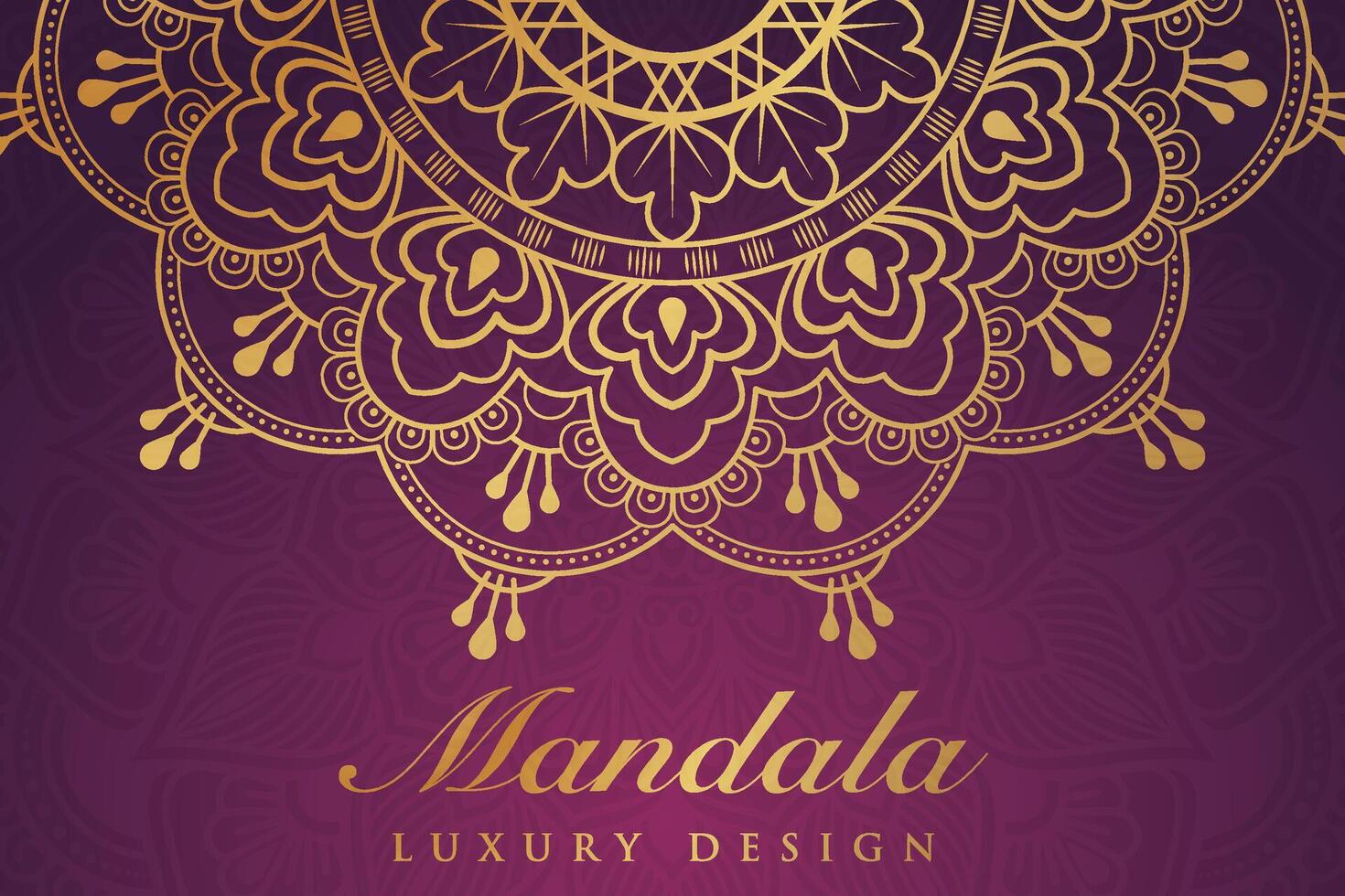 luxueus mandala patroon achtergrond, luxe mandala uitnodiging groet kaart ontwerp, circulaire patroon vector ontwerp,