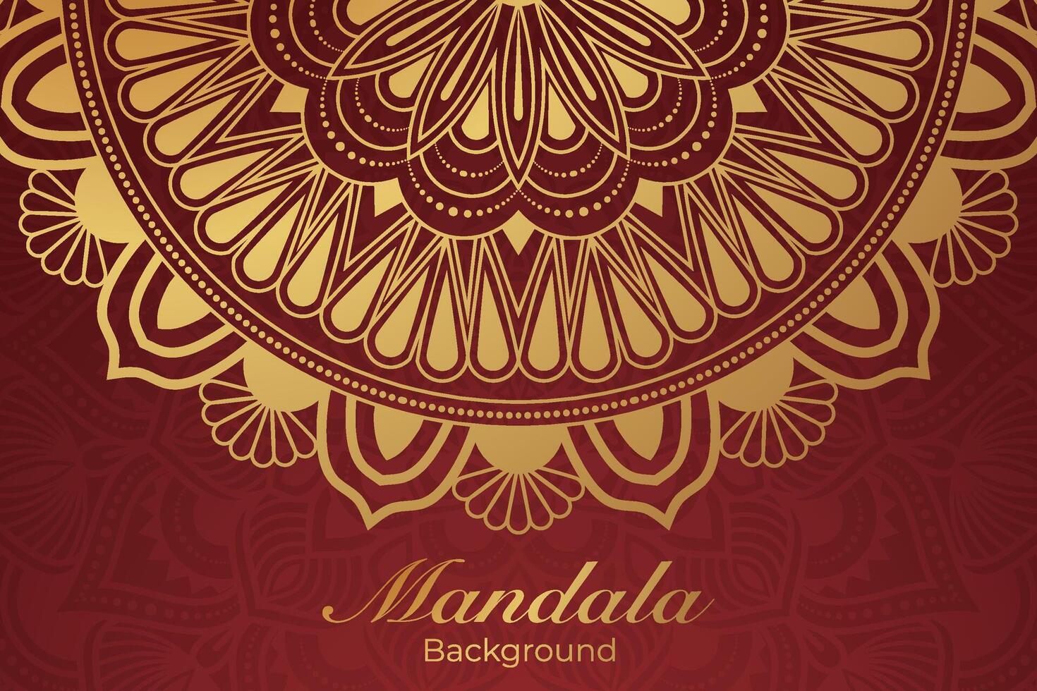 luxueus mandala patroon achtergrond, luxe mandala uitnodiging groet kaart ontwerp, circulaire patroon vector ontwerp,