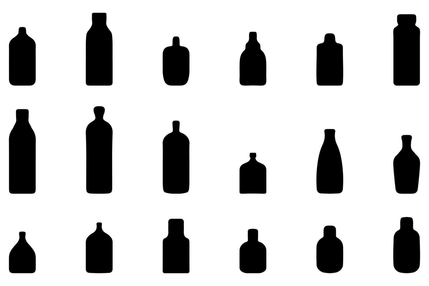 drinken fles silhouet vector reeks