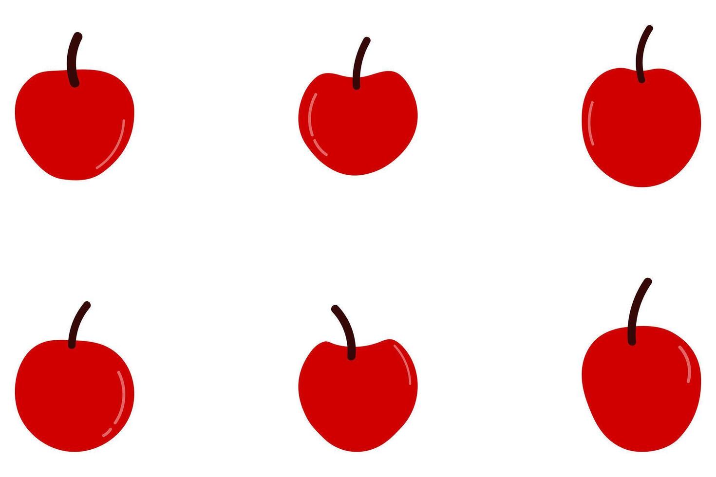 gemakkelijk appel fruit icoon reeks vector