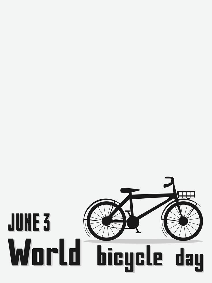 wereld fiets dag poster sjabloon. juni 3. fiets eco vervoer vector