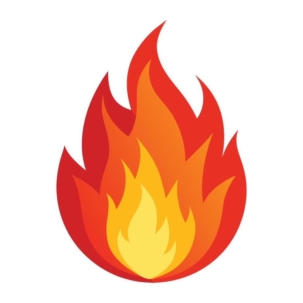 brand vlammen vector. brand vlam icoon teken geïsoleerd Aan een wit achtergrond. vector
