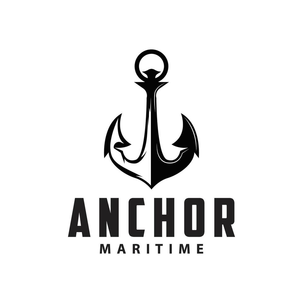 marinier schip vector anker logo gemakkelijk minimalistische ontwerp anker illustratie gemakkelijk marinier symbool sjabloon