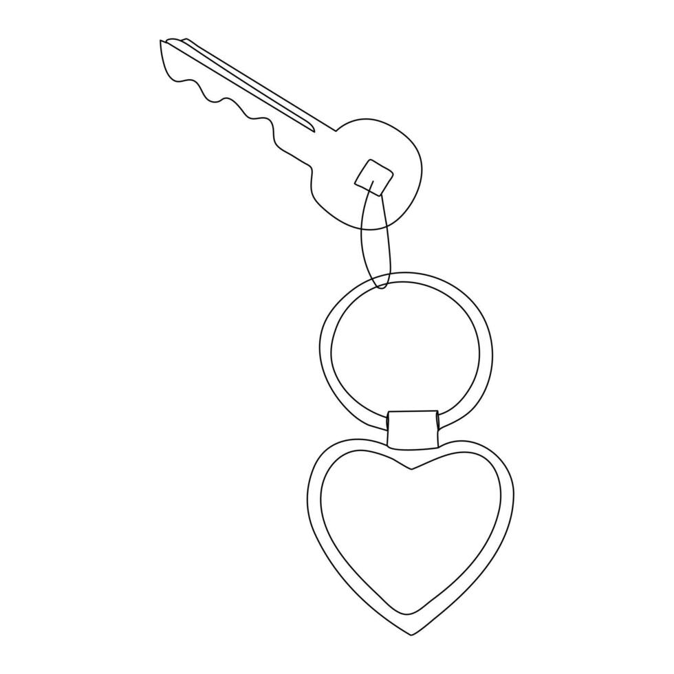 sleutel single lijn vector een doorlopend lijn tekening van sleutel sleutel lijn icoon