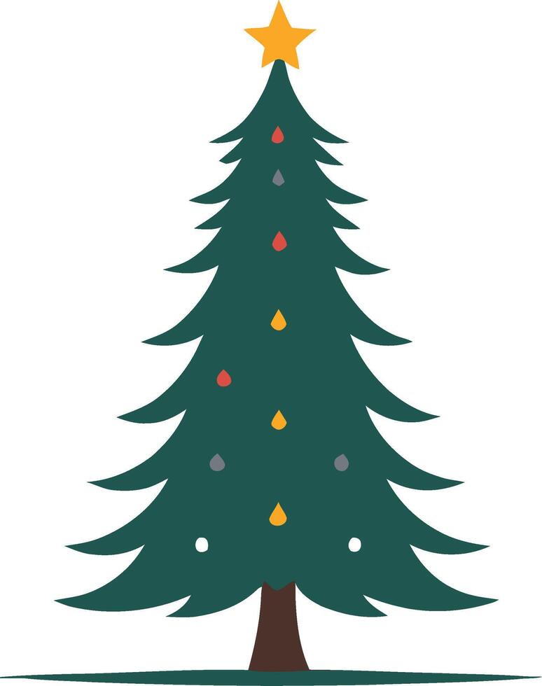 abstract Kerstmis boom, pijnboom boom decoratie, wild Woud vector