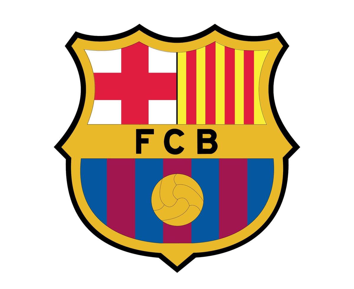 fc Barcelona logo symbo ontwerp Spanje Amerikaans voetbal vector Europese landen Amerikaans voetbal teams illustratie