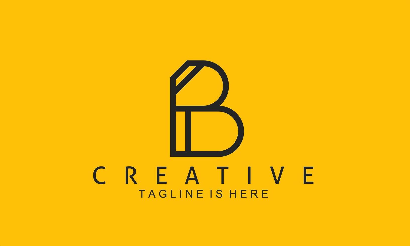 brief b creatief logo. vector