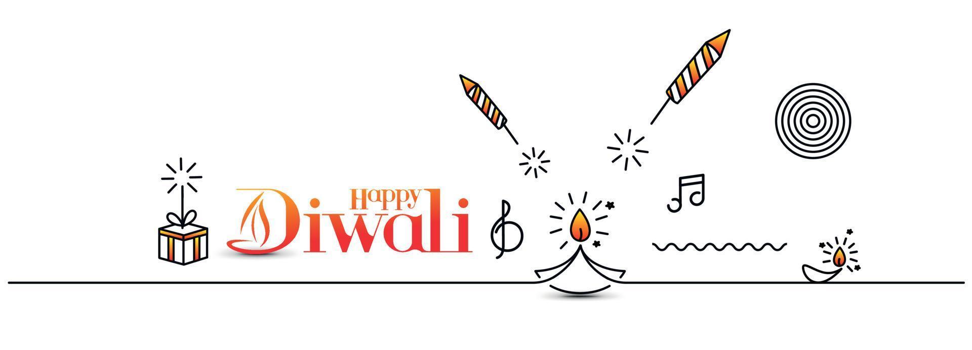 gelukkige diwali verkoop banner poster, vectorillustratie. vector