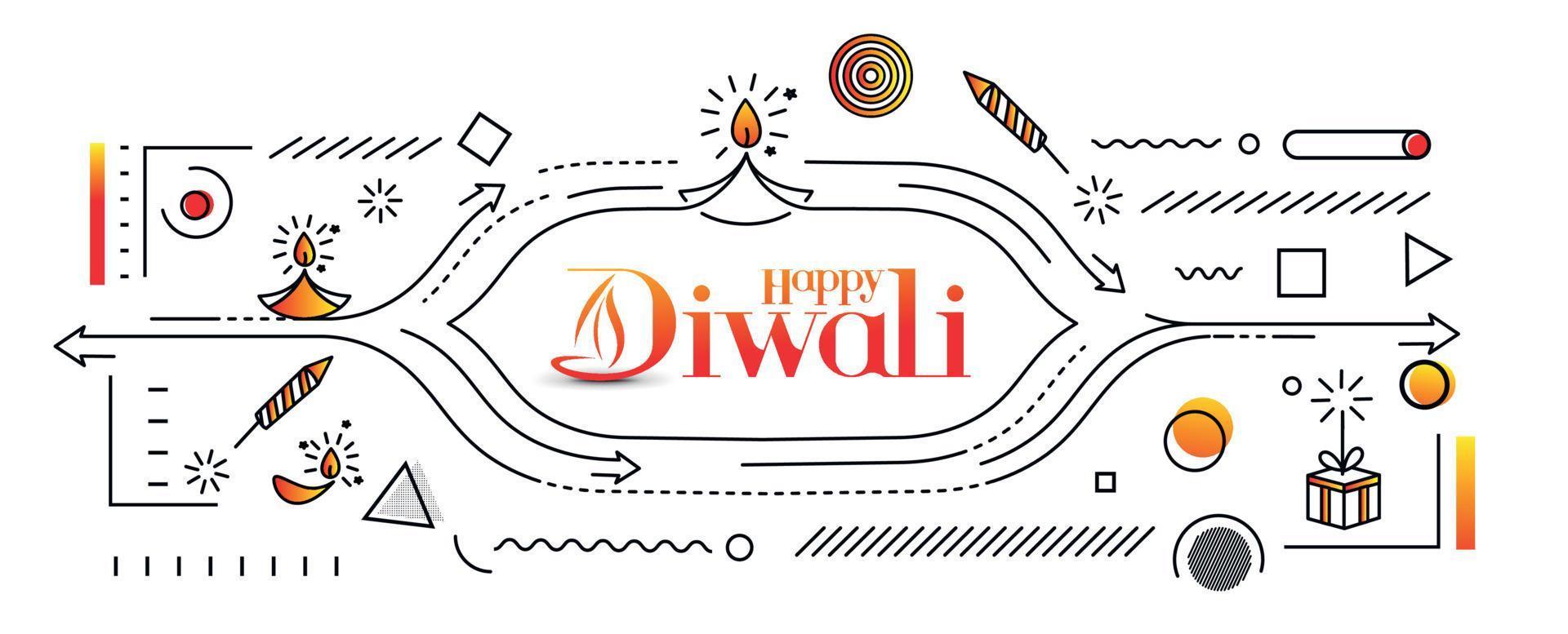gelukkige diwali verkoop banner poster, vectorillustratie. vector