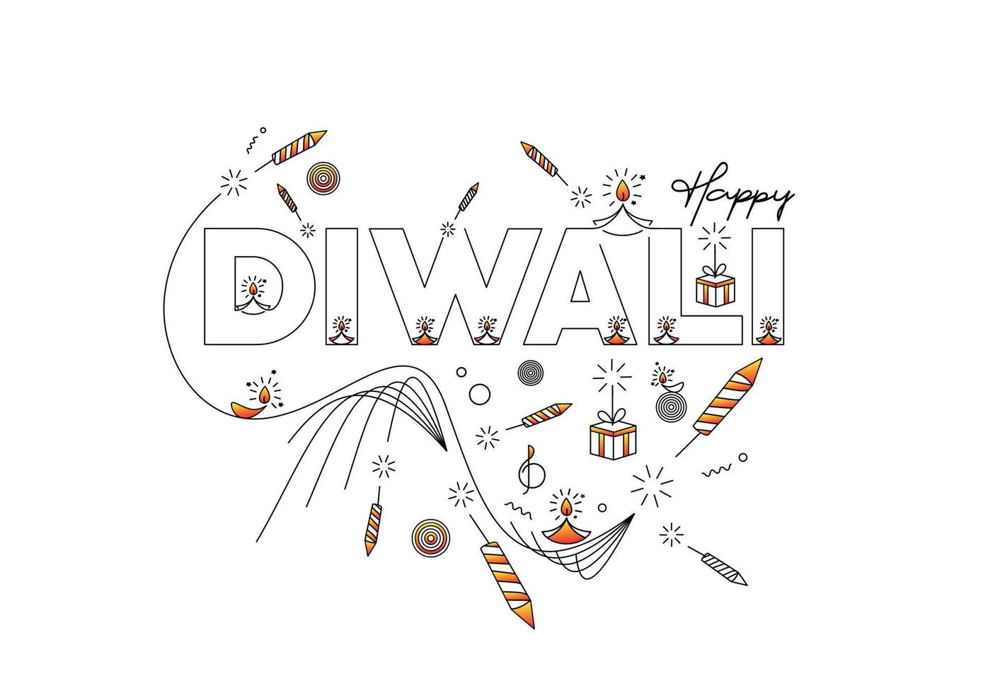 gelukkige diwali korting verkoop banner, vectorillustratie. vector