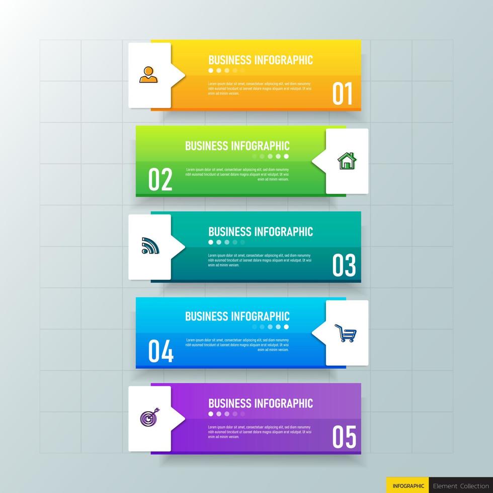 gradiënt infographic stappenontwerp vector