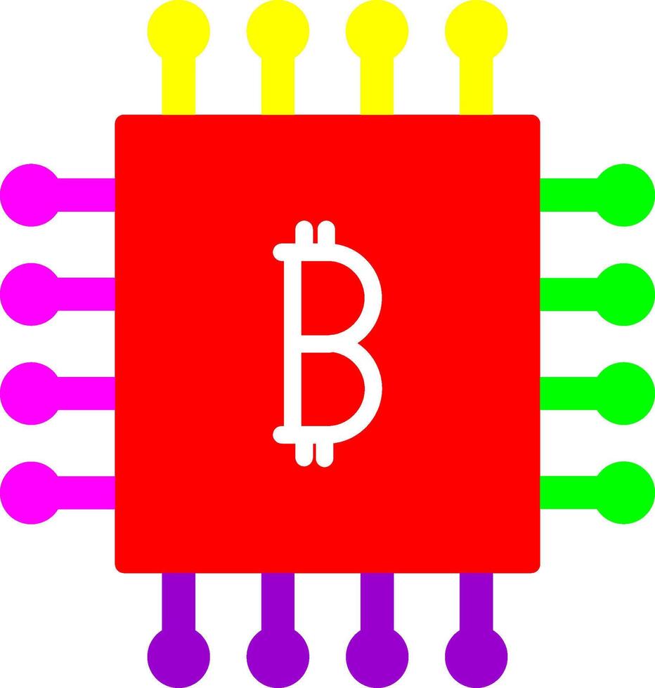 bitcoin spaander vector icoon