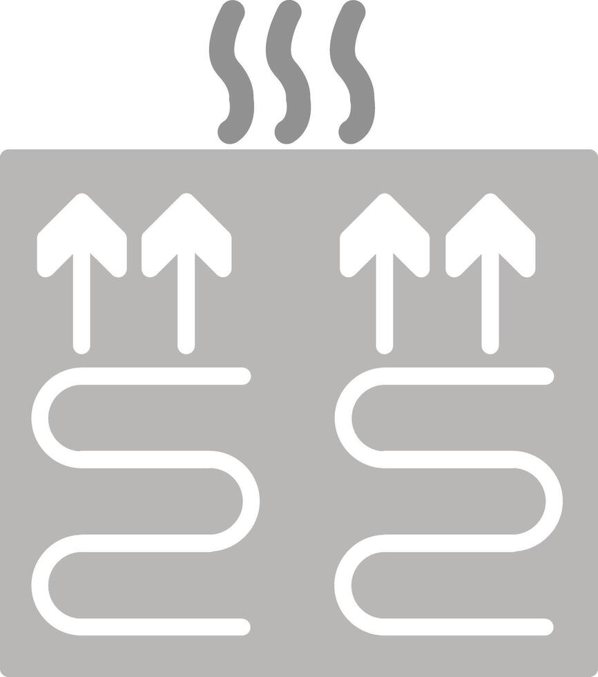 ondervloer verwarming vector icoon