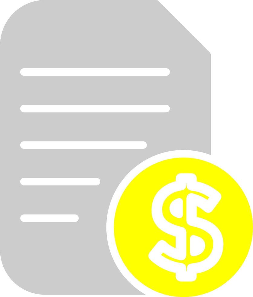 dollar document vector icoon