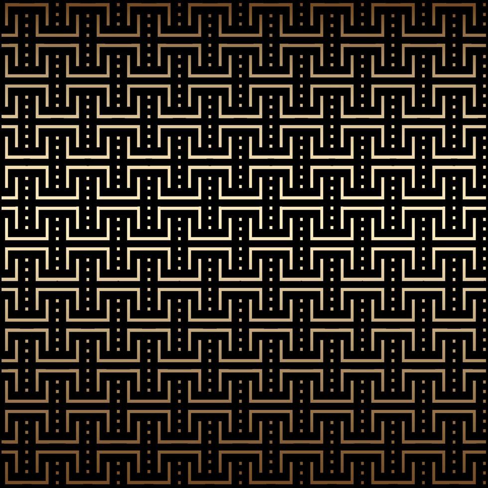 geometrische eenvoudige gouden en zwarte naadloze patroonachtergrond, art decostijl vector