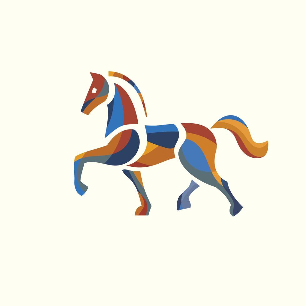 paard kleurrijke geometrische stijl vector