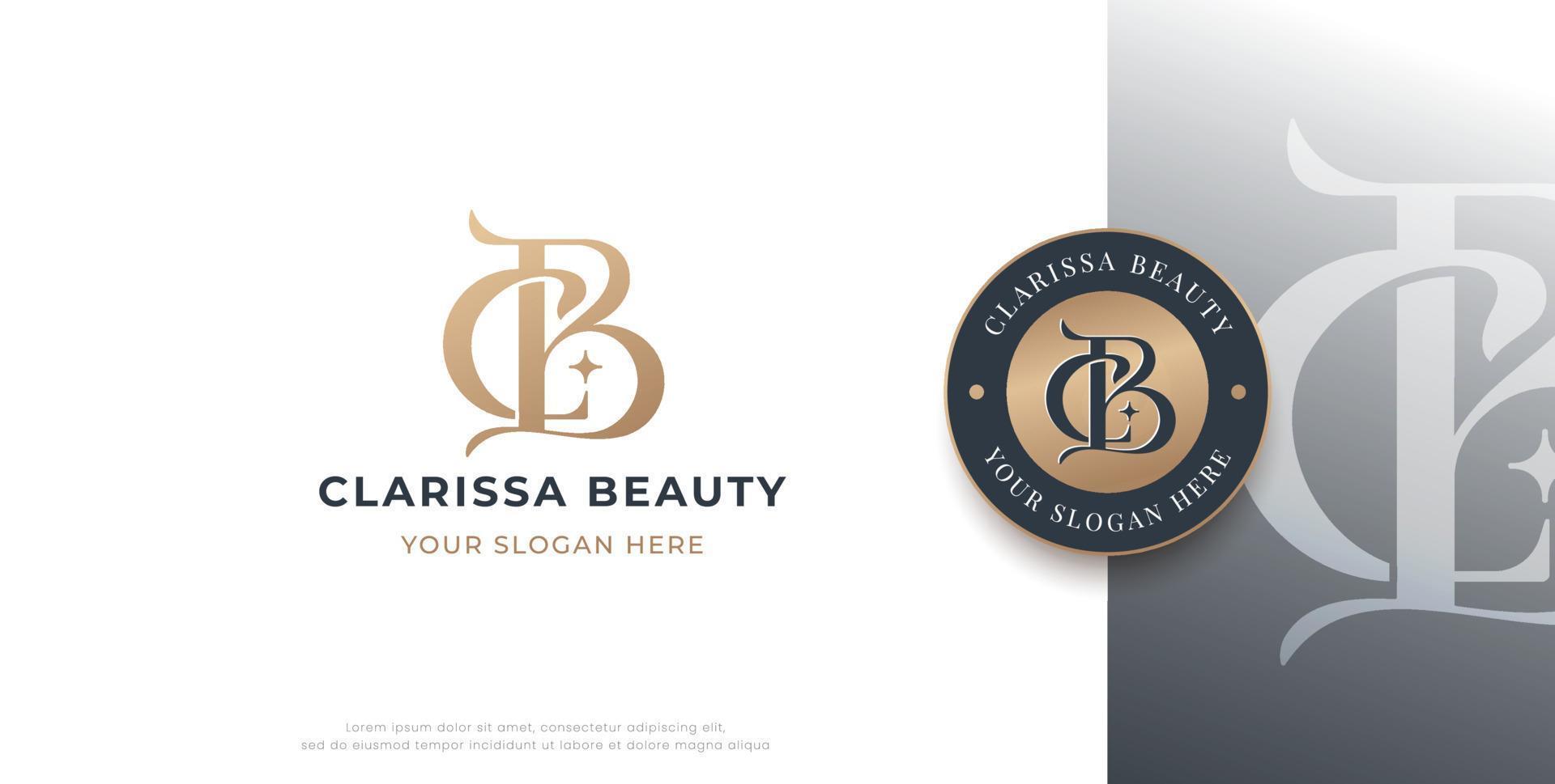 letter bc monogram serif logo ontwerp vector