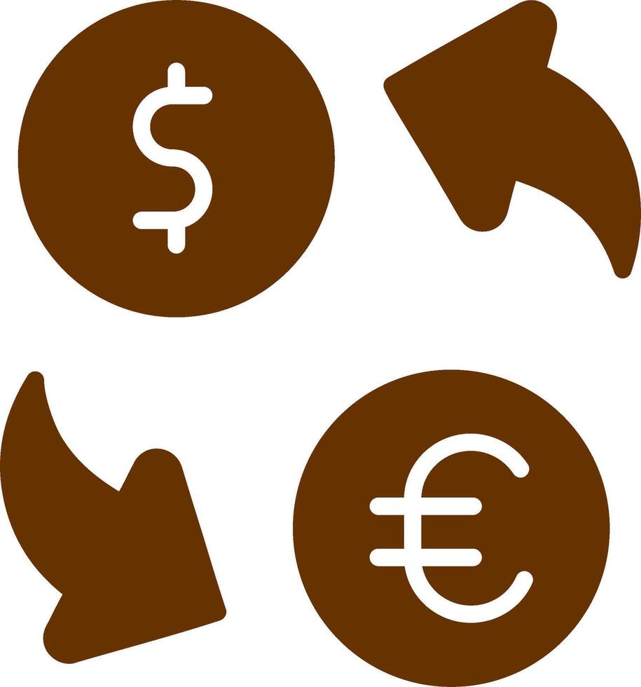 valuta wisselen vector pictogram